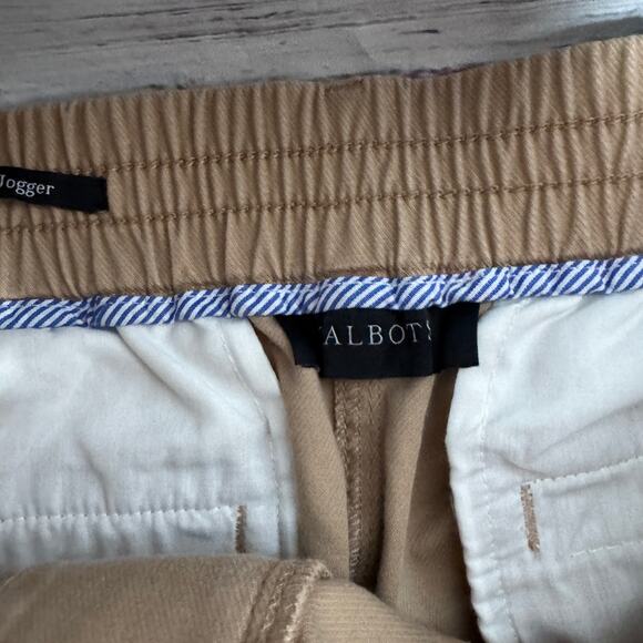 Talbots Khaki Jogger Womens Comfort Pants Large - Picture 3 of 5